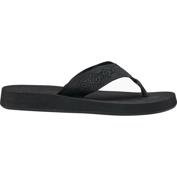 Reef women's Sandy black flip flops size 5 - Picture 3 of 5